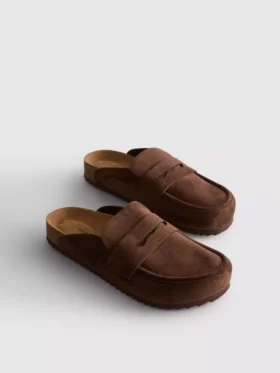 Loafer tarzı takunya sandaletler