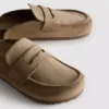 Loafer tarzı takunya sandaletler