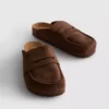 Loafer tarzı takunya sandaletler