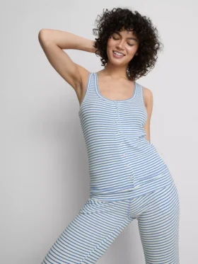 Love to Lounge nervürlü çizgili pijama cami Love to Lounge nervürlü çizgili pijama cami
