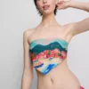 Manzaralı desenli bandana bikini üstü Manzaralı desenli bandana bikini üstü