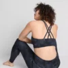 Mermer desenli racerback spor kısa üst Mermer desenli racerback spor kısa üst