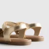 Metalik lazer kesim sandaletler