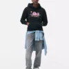 Miami silüetli kapüşonlu sweatshirt