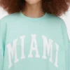 Miami yazılı oversize sweatshirt Miami yazılı oversize sweatshirt