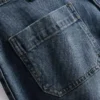 Ön cepli pamuklu denim şortlar Ön cepli pamuklu denim şortlar
