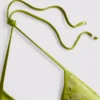 Nakışlı balık desenli üçgen bikini üstü Nakışlı balık desenli üçgen bikini üstü
