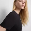 Nervürlü bodycon mini gömlek elbise Nervürlü bodycon mini gömlek elbise