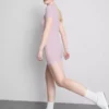 Nervürlü bodycon mini gömlek elbise Nervürlü bodycon mini gömlek elbise