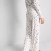 Nervürlü kelebek desenli pijama altları Nervürlü kelebek desenli pijama altları