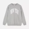 New York büyük beden grafikli sweatshirt New York büyük beden grafikli sweatshirt