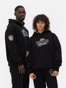 NFL Baltimore Ravens baskılı kapüşonlu sweatshirt
