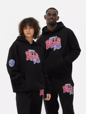 NFL Buffalo Bills logolu kapüşonlu sweatshirt