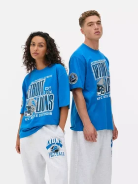 NFL Detroit Lions baskılı tişört
