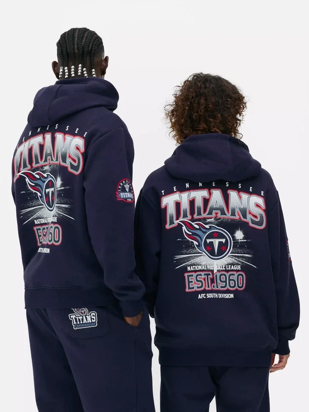 NFL Tennessee Titans logolu kapüşonlu sweatshirt NFL Tennessee Titans logolu kapüşonlu sweatshirt