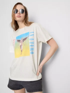 Nirvana pamuklu gökkuşağı tur tişörtü