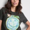 Nirvana yıkanmış pamuklu grup tişörtü Nirvana yıkanmış pamuklu grup tişörtü