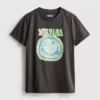 Nirvana yıkanmış pamuklu grup tişörtü Nirvana yıkanmış pamuklu grup tişörtü