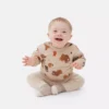 Orman hayvanları desenli boğazlı sweatshirt Orman hayvanları desenli boğazlı sweatshirt