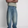 Orta bel barel kesim jean pantolon Orta bel barel kesim jean pantolon