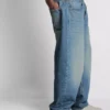 Orta bel barel kesim jean pantolon Orta bel barel kesim jean pantolon