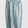 Orta bel barel kesim jean pantolon Orta bel barel kesim jean pantolon