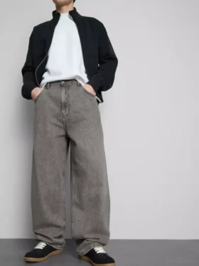 Orta bel bol kesim jean pantolon