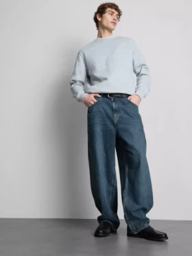 Orta bel bol kesim jean pantolon