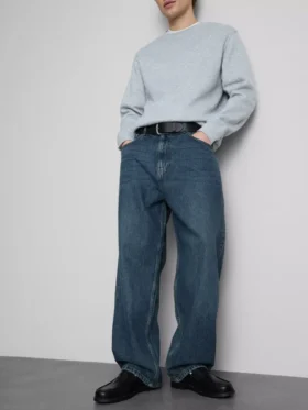 Orta bel bol kesim jean pantolon