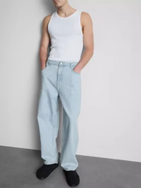 Orta bel bol kesim jean pantolon