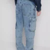 Orta bel, bol kesim kargo jean Orta bel, bol kesim kargo jean