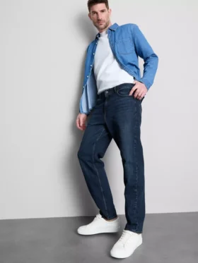Orta bel, düz paça jean Orta bel, düz paça jean