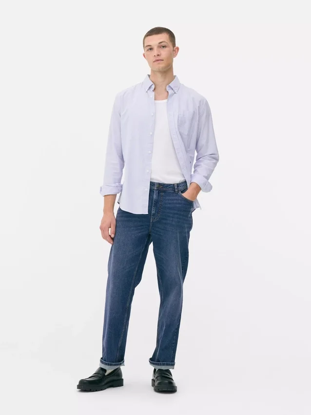 Orta bel, düz paça jean Orta bel, düz paça jean
