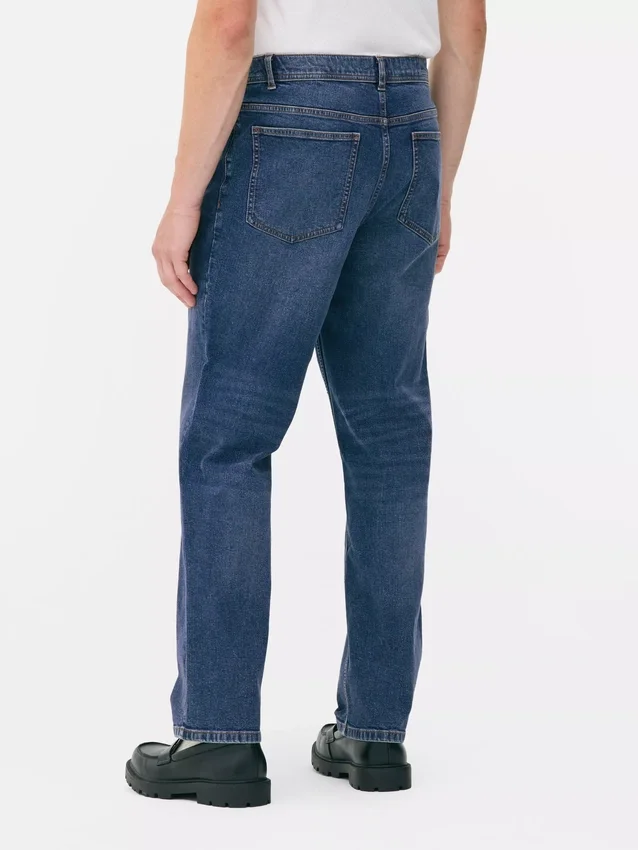 Orta bel, düz paça jean Orta bel, düz paça jean
