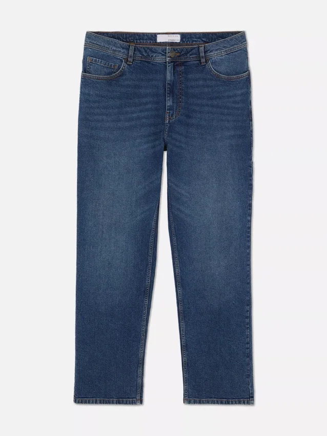 Orta bel, düz paça jean Orta bel, düz paça jean
