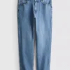 Orta bel, düz paça jean Orta bel, düz paça jean
