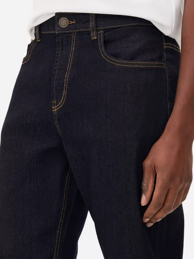 Orta bel, düz paça jean pantolon Orta bel, düz paça jean pantolon