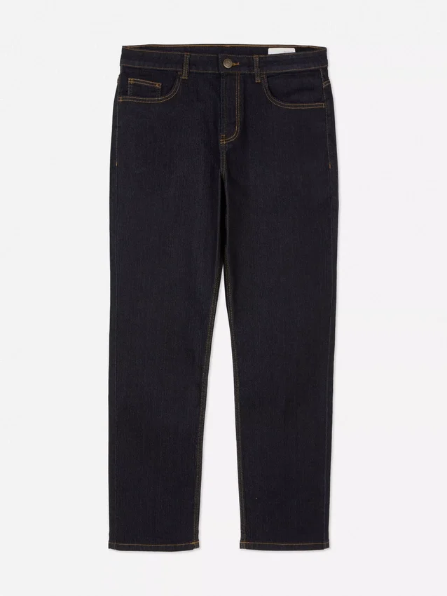 Orta bel, düz paça jean pantolon Orta bel, düz paça jean pantolon