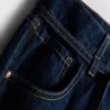 Orta bel, kemerli, geniş paça jean pantolon Orta bel, kemerli, geniş paça jean pantolon