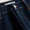 Orta bel, pamuklu denim düz paça Jean Orta bel, pamuklu denim düz paça Jean
