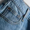 Orta bel, pamuklu denim düz paça Jean Orta bel, pamuklu denim düz paça Jean