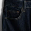 Orta bel, pamuklu denim düz paça Jean Orta bel, pamuklu denim düz paça Jean
