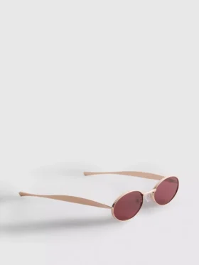 Oval metal güneş gözlüğü