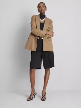 Oversize tek sıra düğmeli blazer