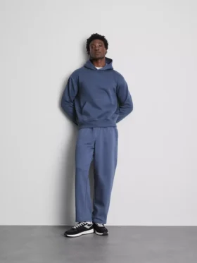 Oversized temel kapüşonlu sweatshirt