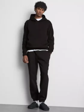 Oversized temel kapüşonlu sweatshirt