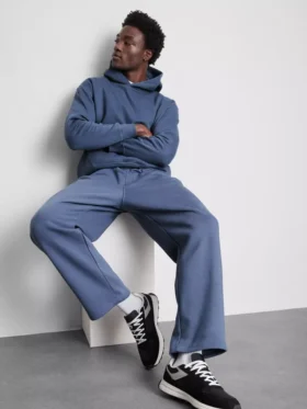 Oversized temel kapüşonlu sweatshirt