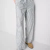 Oxford çizgili büzgülü pantolon Oxford çizgili büzgülü pantolon