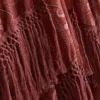 Paisley desenli püsküllü pelerin Paisley desenli püsküllü pelerin