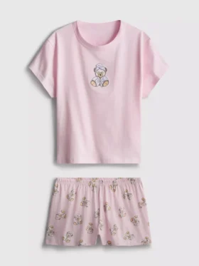 Pamuk ağırlıklı baskılı kısa pijama